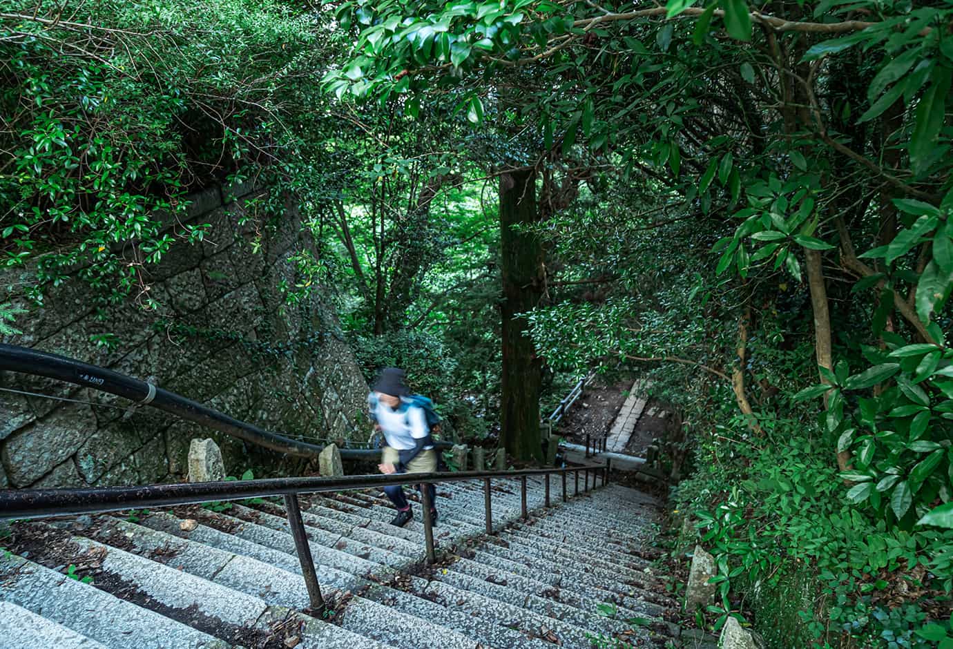 Stone steps leading to temple