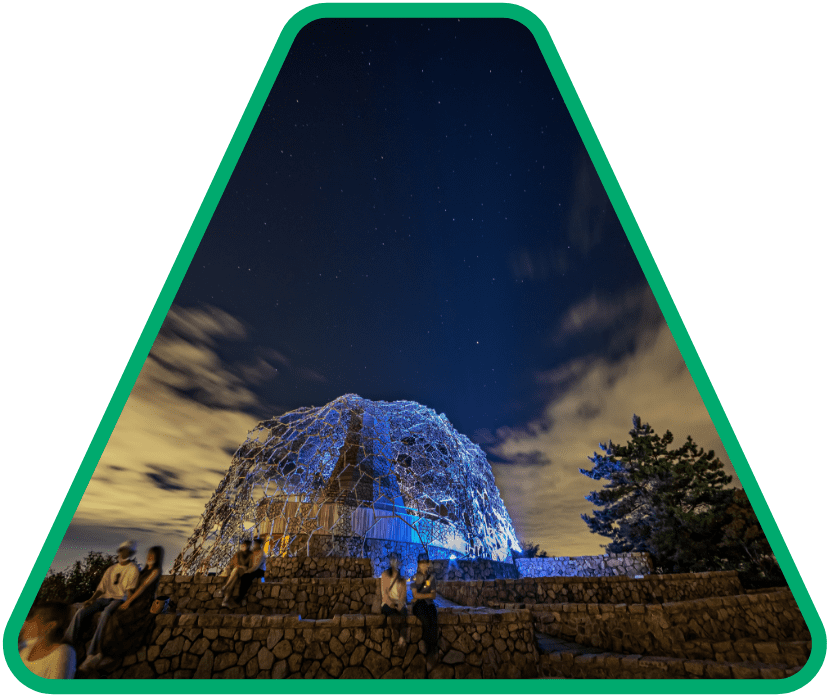 Rokko-Shidare Observatory à la nuit