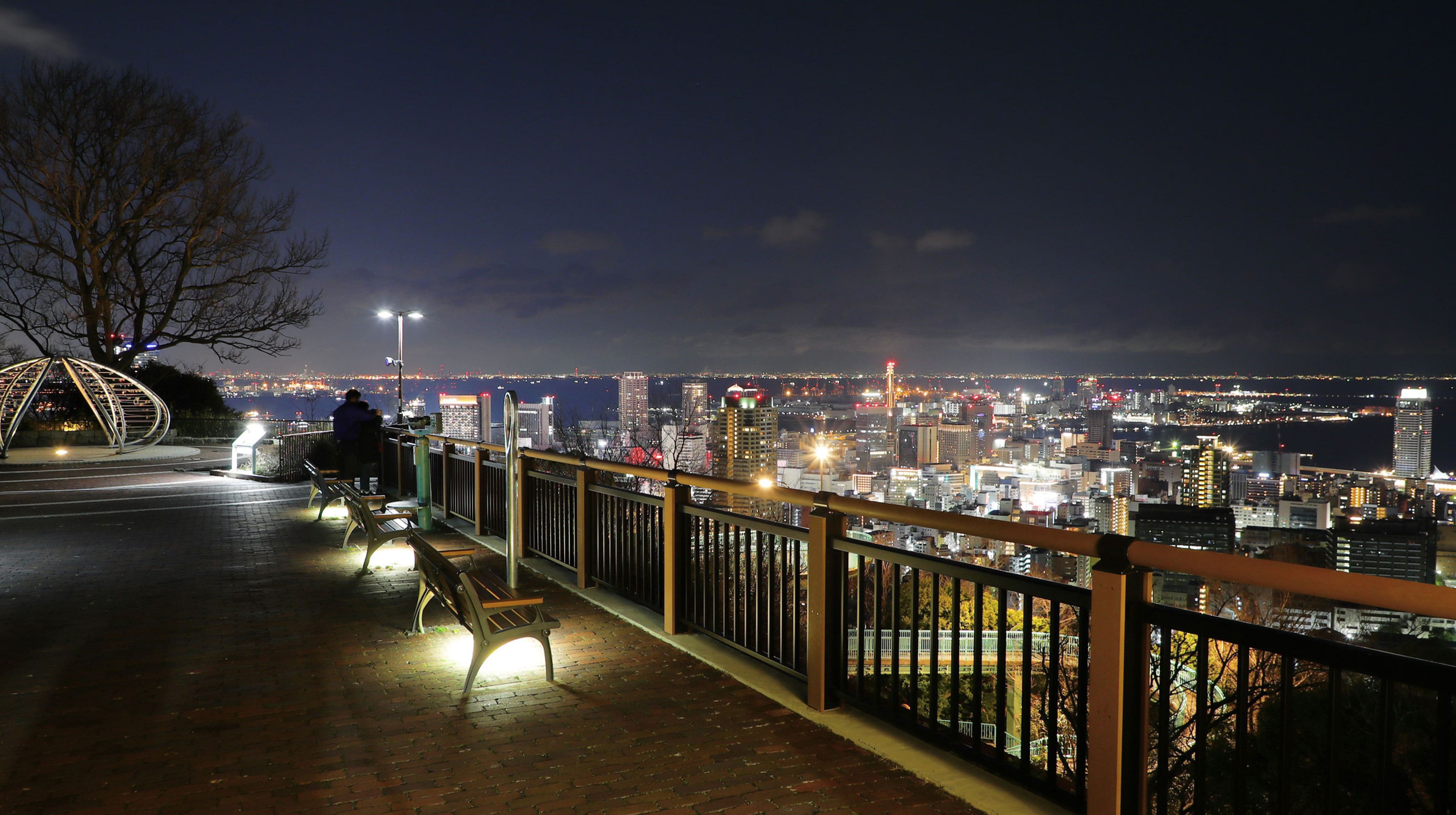在市區附近可以輕鬆欣賞的夜景.